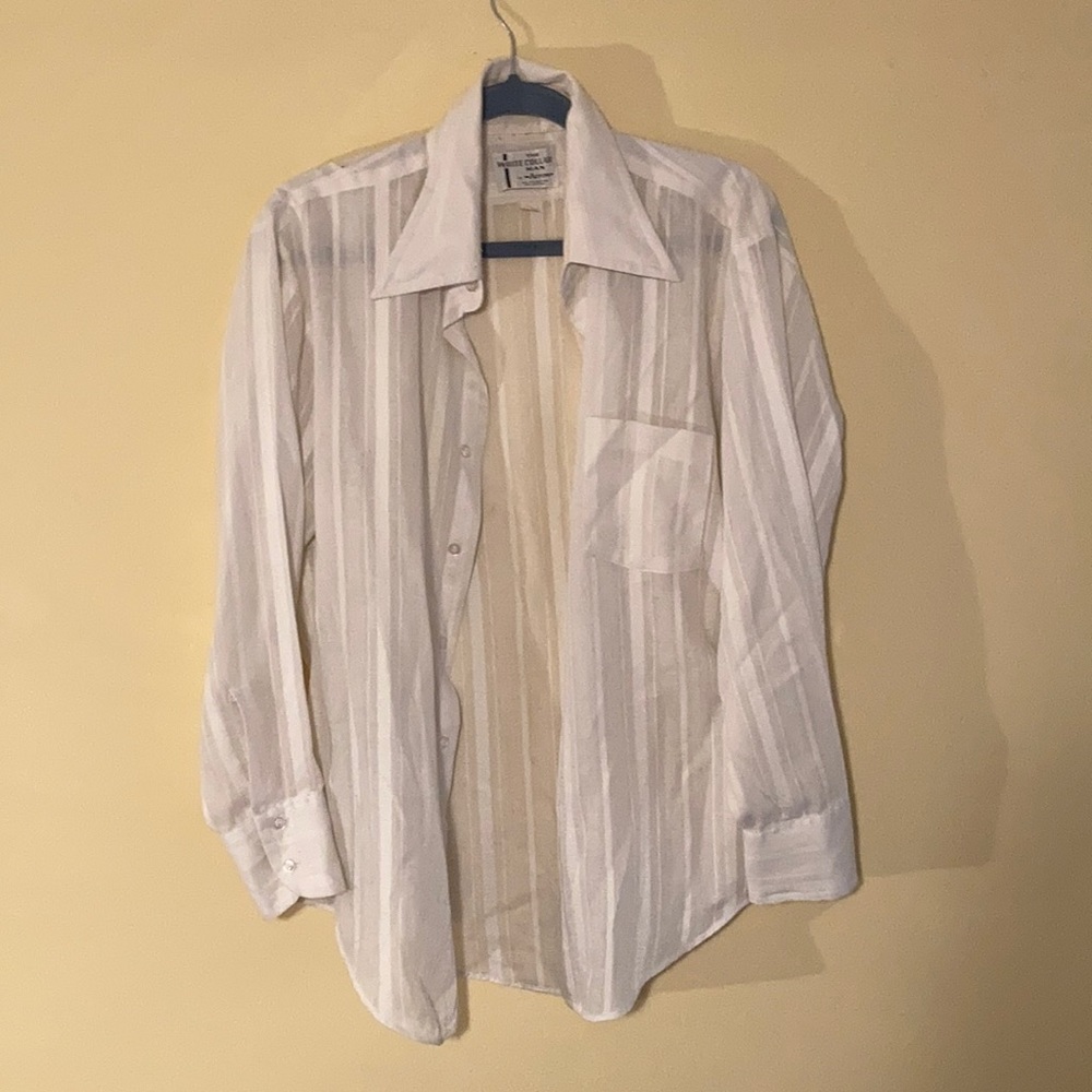 White Collar Button Up
